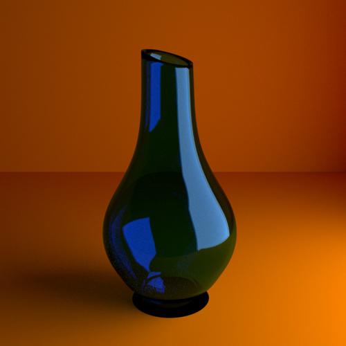 Blue colored glass vase preview image